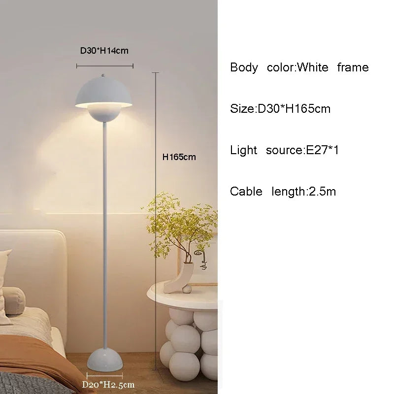 Simple Modern Cream Style High Quality Bud Led Floor Lamp Table Light Desk Lamp With E27 Changeable Bulb For Bedroom Living Room